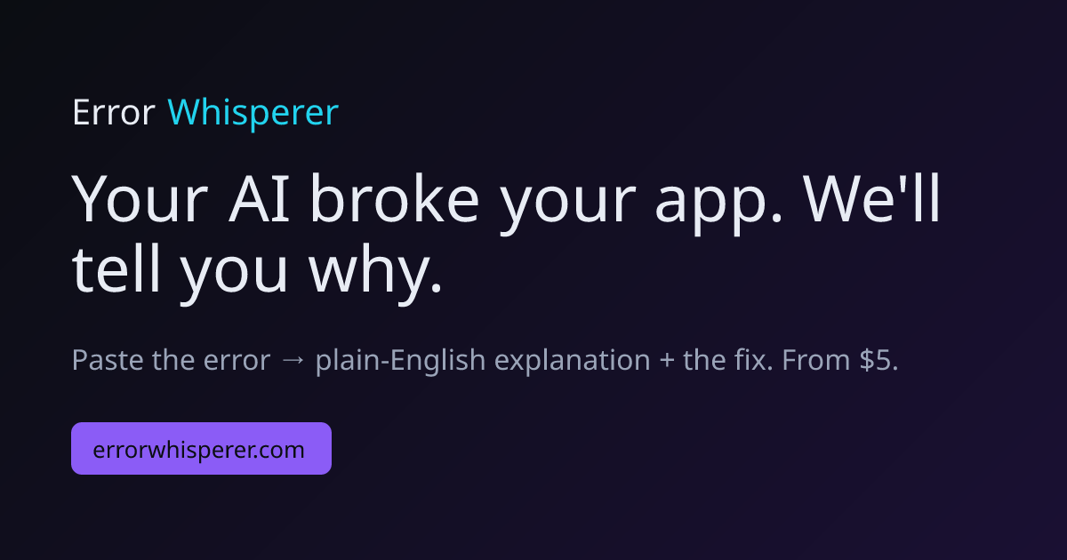 I'm a heavy equipment operator who built a tool that translates coding errors into plain English